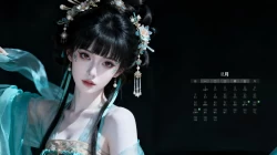 6月日历古风少女·国风女孩