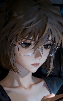 灰原哀 雪莉 眼镜 4k手机壁纸竖屏