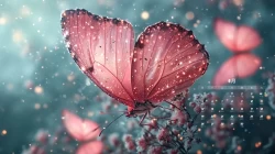 4月日历蝴蝶电脑壁纸